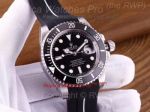 Copy Rolex Submariner SS Black Rolex Rubber Band - Black Dial 40mm Watch